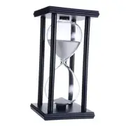 Hourglass Timer for 60 Min Sandglass 60 Minutes Black Frame With White Sand