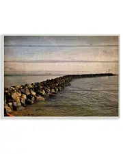 Rock Path Ocean Plank Photography by Kimberly Allen