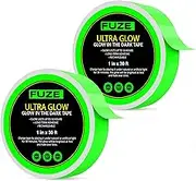 2 Pack of Glow in The Dark Tape - 30 ft x 1 inch - Glow-in-The-Dark Luminous Halloween Photoluminescent Luminescent Emergency Roll Safety Egress Markers Stairs, Walls, Steps, Exit Sign