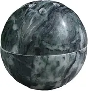 Holes Handmade Natural Marble Round Incense Burner Holder for Meditation Decorative Room/Kitchen/Coffee Shop (Dark Green)