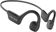 Bone Conduction Headphones Bluetooth Wireless, Open Ear Headphones IPX5 Waterproof Headset with Microphone, Long Battery Life Earphones for Runners Fitness Cycling (White)