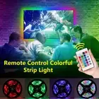 J USB Dimmable RGB Colorful LEDs Strips Light With IR Remote Control 16 Colo 2