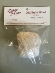 NOS (New Old Stock) Twice as Nice "Old Style Wool" Doll Hair Yarn - Natural