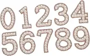 SEWACC 10pcs DIY Rhinestone Pearl Iron Number Patches for Clothing Versatile Appliques for T Shirts Skirts and Effortless Fashion Enhancement Durable and Stylish Design