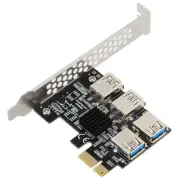 PCI-E 1x to 16x Riser Card PCI-Express 1 to 4 Slot PCIe USB3.0 Adapter Port M...