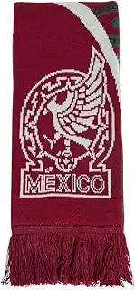 adidas unisex-adult Mexico Soccer Scarf Team Collegiate Burgundy/Dark Green/Linen Green OSFM