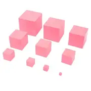 Baby Kid Wooden Pink Tower Enlightenment Dimensional Toy (Pink)