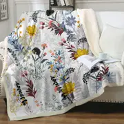 Flower Garden Throw Blanket