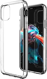 ZUSLAB Tough Fusion Case Compatible with Apple iPhone 11 Shock Absorption Rubber Bumper Protective Case Transparent Hard Back Clear Cover - Clear