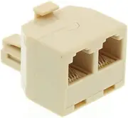 RongYiGo RJ11 Duplex Wall Jack Adapter, Beige