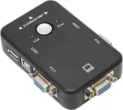 USB 2.0 KVM Switch,2 Ports USB KVM 1920x1440 Monitor KVM VGA Video Splitter Box Plug and Play,for WIN95 98 98SE 2000 ME XP