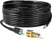 YUET 15M 50Ft High Pressure Washer Replacement Hose for Karcher K Series Domestic Washers K2, K3, K4, K5, K7,Click Bayonet to M22-14mm Thread for Kärcher with Screw Thread Outlet Only