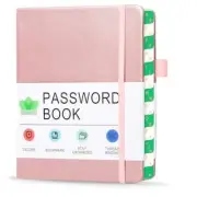 Password Book with Alphabetical tabs, Internet Address and Password Rose gold
