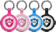 ilFindYou 4 Pack Waterproof AirTag Holder for Apple Air Tag Case Keychain Accessories Mix Colors