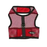 Bark Appeal Netted Wrap N Go Simply Red Mesh Lightweight Dog Harness Size XS