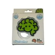 Fat Brain Toy Baby Teether Silicone Brain Green BPA & Phthalate Free NEW