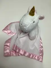 Cloud Island Unicorn Lovey Plush Baby Security Soft Blanket Pink Satin Plush 14"