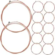 WHAMVOX 12pcs Acoustic Guitar Strings Set Steel Strings for Guitar Replacement High Durability and Bright Tone for Beginners and Performers