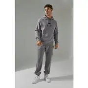 Mens Charcoal Man Active Hoodie & Jogger Tracksuit