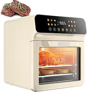 12L Air Fryer Toaster Oven Combo, Multi-Function Convection Ovenm with Visible Window, 360°Hot Air Countertop Convection Mini Oven Electric Grill, Timer & Temperature Control Off-White