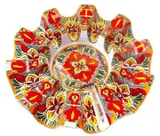 NEW PREPARA TACO ROUND HOLDER PLATE CAROUSEL TALAVERA MELAMINE 12" Diameter