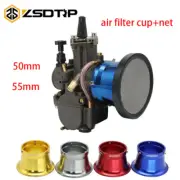 For 55mm Carb Motorcycle Carburetor Air Filter Cup &80mm Net Velocity Stack