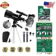 70mm Refractor Telescope for Adults - Stargazing with Wireless Remote & Tripod