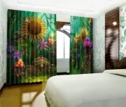 3D Sunflower 41 Blockout Photo Curtain Print Curtains Drapes Fabric Window AU