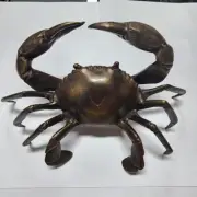 V MUD CRAB solid hollow brass aged heavy decoration stunning 21 cm hand made B