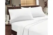 Abrazo Flannelette 175GSM Cotton Sheet Set (White) - King