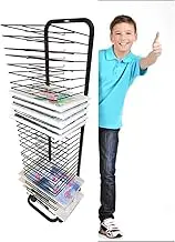 Art Drying Rack, 30 Removable Racks with Pulleys for Kindergarten Studio Watercolor Storage Rack | Stacking Rack for Paintings and More, Gifts for Kids