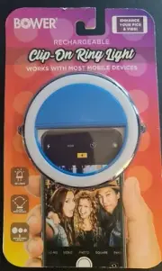 Bower Rechargeable Clip-On Mobile Ring Light New Sealed