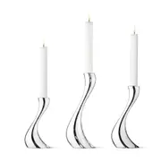 Georg Jensen Cobra Candle Holder with 3 Candles (Set of 3)