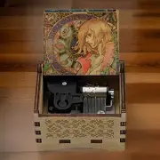 New “Howl’s Of Moving Castle” Handmade Wind Up Wooden Music Box