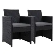 Outdoor Chairs Dining Patio Furniture Lounge Setting Wicker Garden