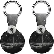 2PCS for Dandelion Air Tag Holder Case Waterproof & Shockproof Anti-Scratch Protective Air Tag Cover with Keychain Ring Silicone Tags Holders for Luggage, Backpack, Keys, Pet