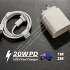 20W PD Fast Charger For iPhone 14/13/12/Pro/11/iPad/XR USB Type C Adapter Cable