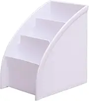 Remote Control Holder Tabletop Storage Organizer Caddy Holder Container Plastic Trapezoid Makeup Stationery Pen Box, Plastic Trapezoid Holder