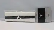 Vintage 2001 Nike Jordan Jumpman Sweat Headband White Black Stripe 590832 101
