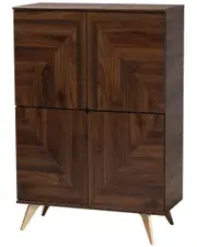 Baxton Studio Graceland Mid-Century Modern Shoe Cabinet