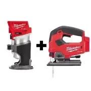 Milwaukee Compact Wood Router 18-Volt Brushless Cordless w/ Jig Saw (Tool-Only)