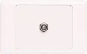 Dynalink F Type Antenna Aerial Single Outlet Wallplate with Two Facia Clip