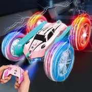 Remote Control Toys Four Wheel Drive Double-sided Stunt Car With Lights, Tires, Swinging Arms, And Rolling Wheels. Boys And Girls' Toy Car
