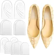 Beavorty 6Pairs Heel Wedge Inserts Height Increasing Gel Shoe Pads for Washable Reusable Heel Lift Inserts for Heels Flats Boots Sneakers S