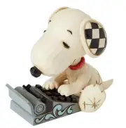 Peanuts Jim Shore Snoopy Typing Mini Figurine #6001298