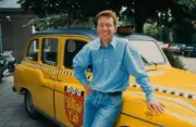 Bert van Leeuwen presenter of the TV show Berts Yellow Cab 1990s Old Photo