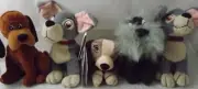 5 NEW Disney Beanies From Lady & The Tramp - Lady, Tramp (2), Trusty, Jock