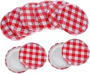 YARNOW Wide Mouth Mason Jar Lids 20 Pcs Airtight Sealing Iron Lids for Home Canning Food Storage