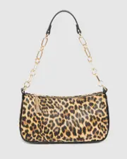 Leopard Print Milena Baguette Bag