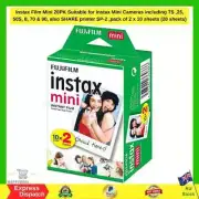 Instax Film Mini 20PK Suitable For Instax Mini Cameras 2x10 Sheets FREE SHIPPING